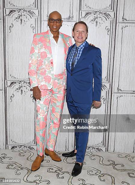 RuPaul Charles and Carson Kressley attend AOL Build Speakers Series RuPaul, "RuPaul's Drag Race" at AOL Studios In New York on March 7, 2016 in New...