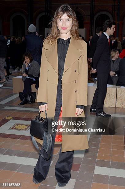 Jeanne Damas attends the Sonia Rykiel show as part of the Paris Fashion Week Womenswear Fall/Winter 2016/2017 on March 7, 2016 in Paris, France.