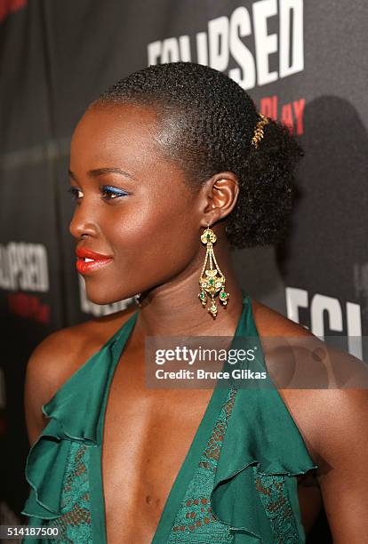 Lupita Nyong'o poses at the Opening Night After Party for "Eclipsed" at Gotham Hall on March 6, 2016 in New York City.