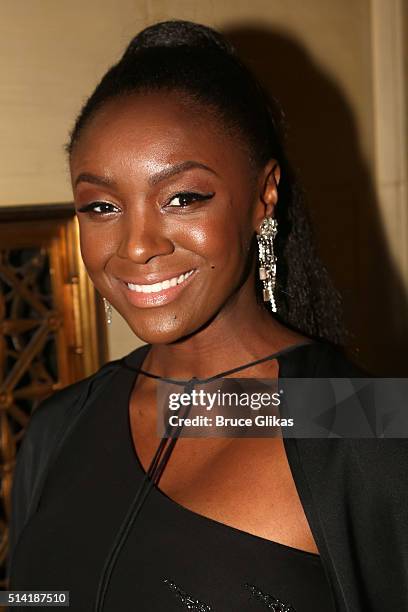 Saycon Sengbloh poses at the Opening Night After Party for "Eclipsed" at Gotham Hall on March 6, 2016 in New York City.