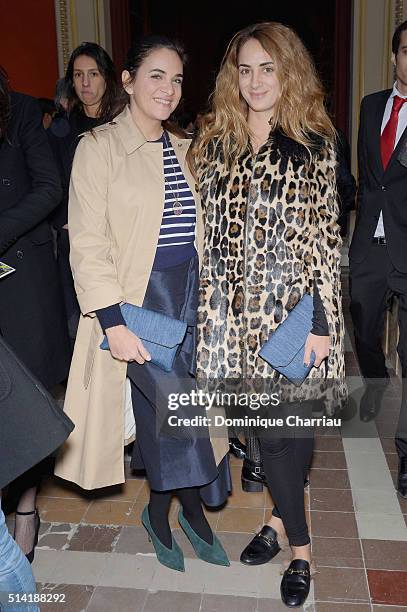 Laure Heriard Dubreuil and Alexia Niedzielski attend the Sonia Rykiel show as part of the Paris Fashion Week Womenswear Fall/Winter 2016/2017 on...