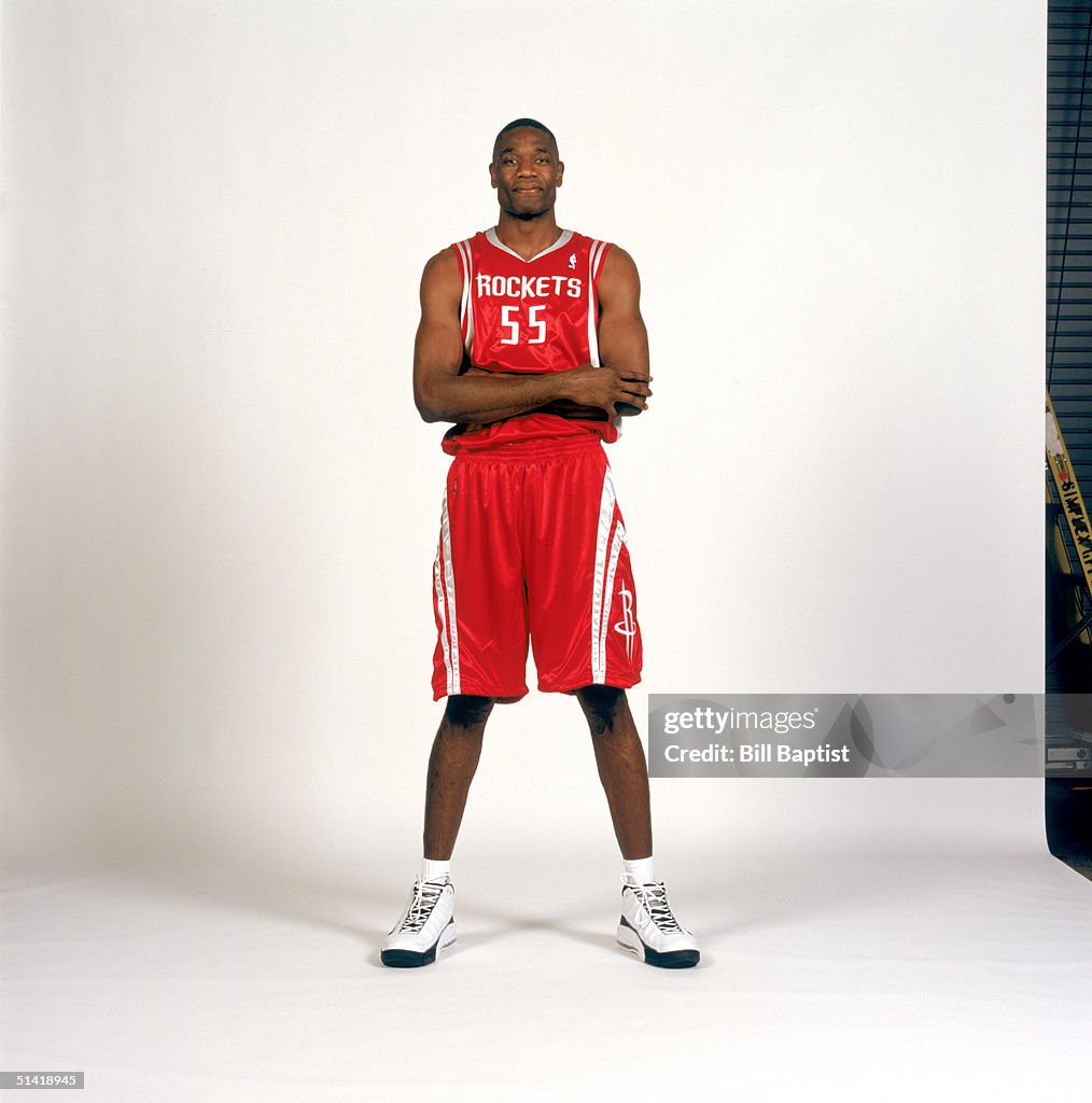 Mutombo Rockets Dikembe Mutombo of the Houston Rockets poses for a portrait during ...