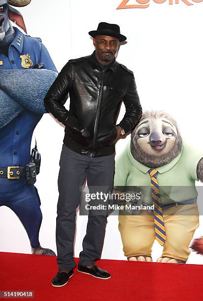 Idris Elba arrives for the UK Gala Screening of Zootropolis at Hackney Picturehouse on March 7, 2016 in London, England.