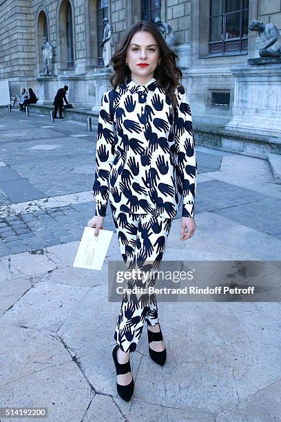 Actress Morgane Polanski attends the Sonia Rykiel show as part of the Paris Fashion Week Womenswear Fall/Winter 2016/2017 on March 7, 2016 in Paris,...