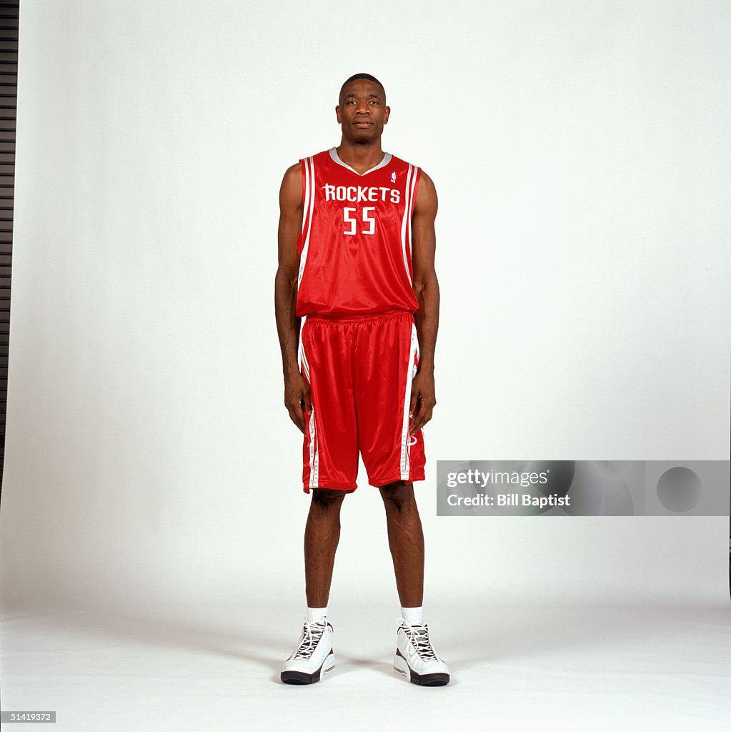Mutombo Rockets Dikembe Mutombo of the Houston Rockets poses for a portrait during ...
