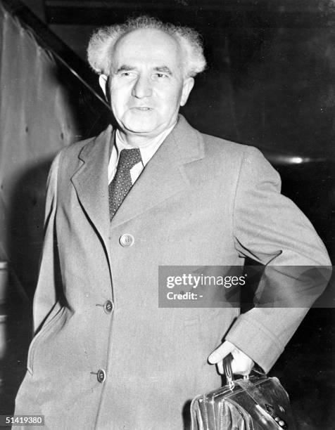 David Gryn, better known as David Ben-Gurion, in file picture dated 1948. Ben-Gurion, the Israeli first Prime Minister who signed the proclamation of...