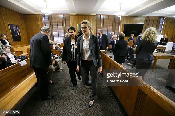 Sportscaster and television host Erin Andrews appear in court on March 4 in Nashville, Tennessee. Andrews is taking legal action against the operator...