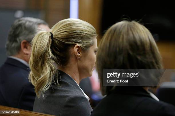 Sportscaster and television host Erin Andrews sits in court March 7 in Nashville, Tennessee. Andrews was awarded USD 55 million dollars by unanimous...