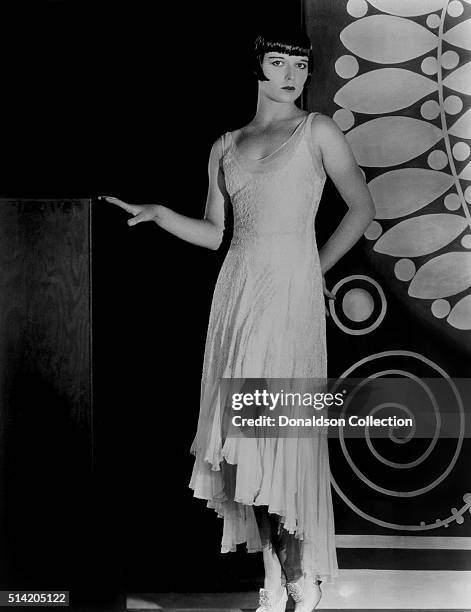 Actress Louise Brooks poses for a portrait session in circa1928.