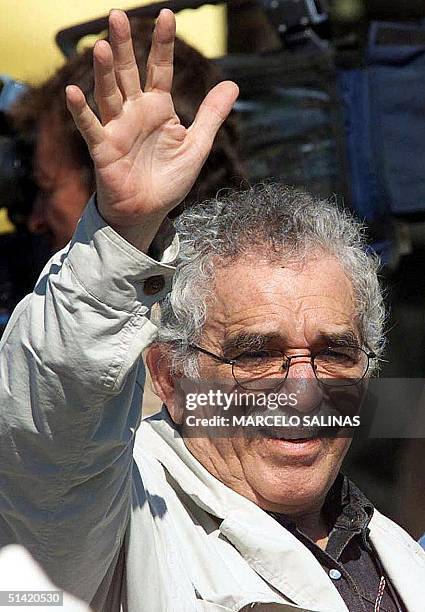 This file photo shows Nobel Prize of Literature winner Gabriel Garcia Marquez of Colombia taken 7 Jan, 1999 in San Vicente de Caguan. PARA ILUSTRAR...