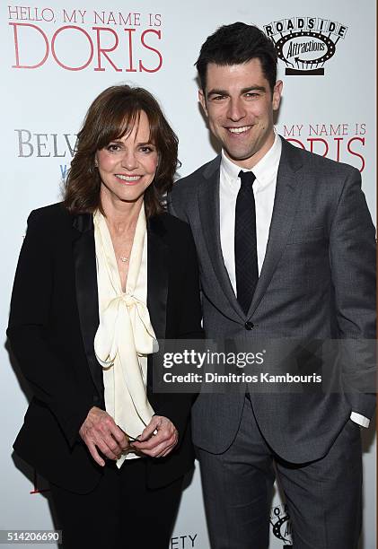 Actors Sally Field and Max Greenfield arrive at the New York premiere Of "Hello, My Name Is Doris" hosted by Roadside Attractions with The Cinema...