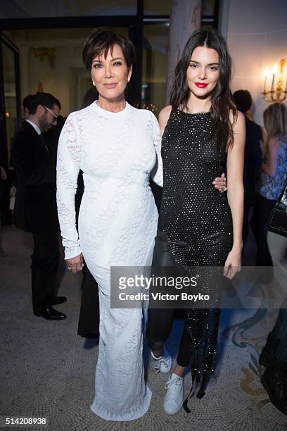 Kris Jenner and Kendall Jenner attend the Editorialist Spring/Summer 2016 Issue Launch Party at the Hotel Peninsula as part of the Paris Fashion Week...