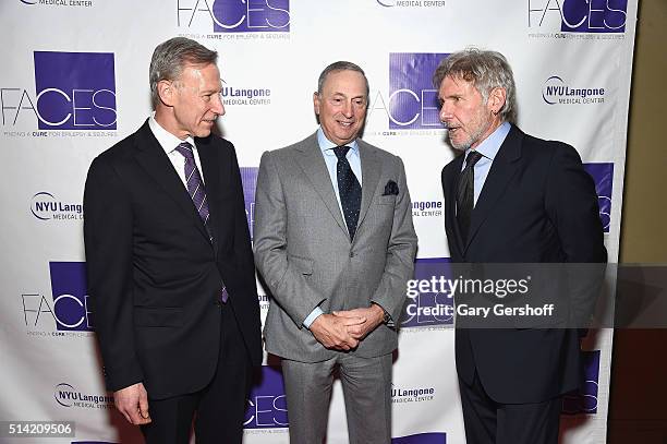 Director of the NYU Comprehensive Epilepsy Center, Orrin Devinsky, MD, event chair Harrison Ford and Chief Executive Officer of NYU Langone Medical...