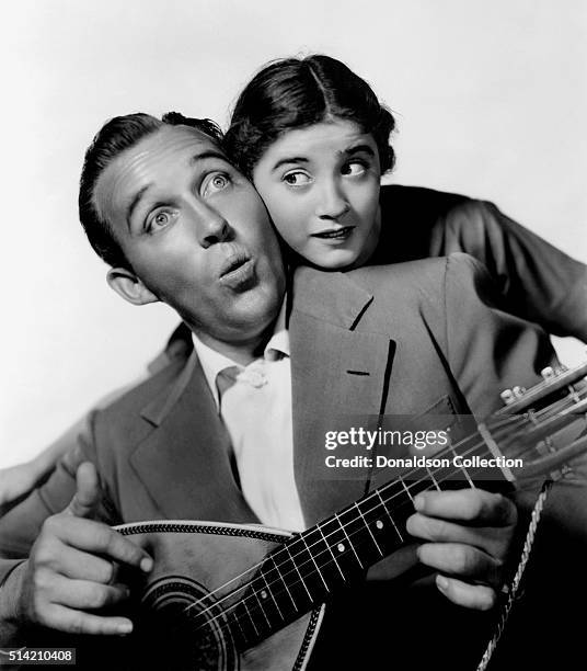 Actor Bing Crosby with Edith Fellows in a scene from the movie "Pennies From Heaven" which was released in 1936.