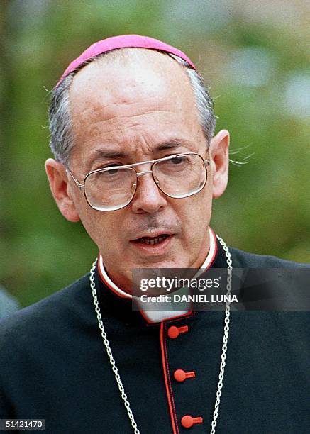 This February 1997 photo shows the archbishop of Lima, Juan Luis Cipriani, who was named cardinal of the Catholic Church by Pope Juan Pablo II 21...