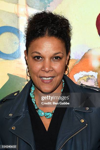 Actress Linda Powell attends "The Royale" Opening Night at the Mitzi E. Newhouse Theater Lobby on March 7, 2016 in New York City.