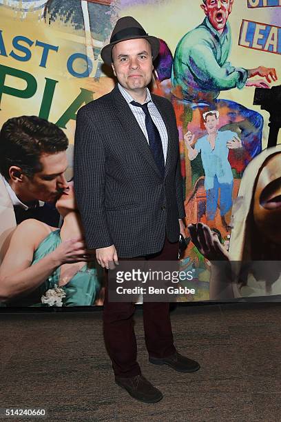 Playwright J. T. Rogers attends "The Royale" Opening Night at the Mitzi E. Newhouse Theater Lobby on March 7, 2016 in New York City.