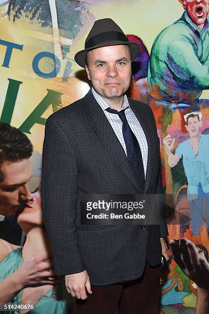 Playwright J. T. Rogers attends "The Royale" Opening Night at the Mitzi E. Newhouse Theater Lobby on March 7, 2016 in New York City.