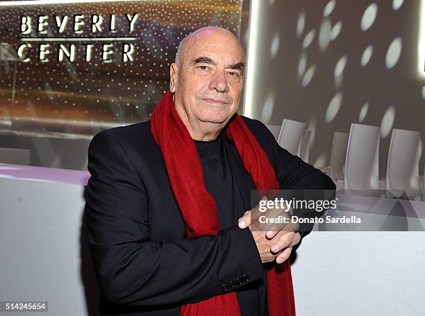 Architect Massimiliano Fuksas celebrates the renovation announcement of the Reimagined Beverly Center on March 7, 2016 in Los Angeles, California.