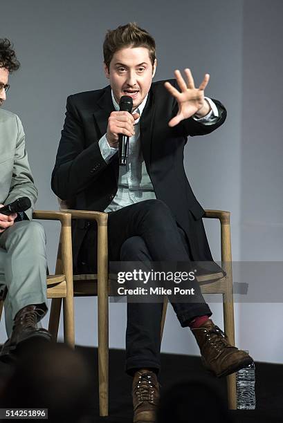 Director Duke Johnson attends the Apple Store Soho Presents Meet The Filmmaker: Charlie Kaufman And Duke Johnson, "Anomalisa" at Apple Store Soho on...