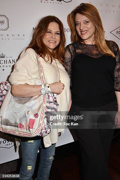 Charlotte Valandray and Eva Mazauric attend the 'M.Georges Restaurant' : Opening Party - Paris Fashion Week Womenswear Fall/Winter 2016/2017 on March...
