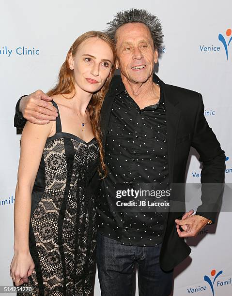 Brian Grazer and Sage Grazer attend the Venice Family Clinic Silver Circle Gala 2016 Honoring Brett Ratner And Bill Flumenbaum at The Beverly Hilton...