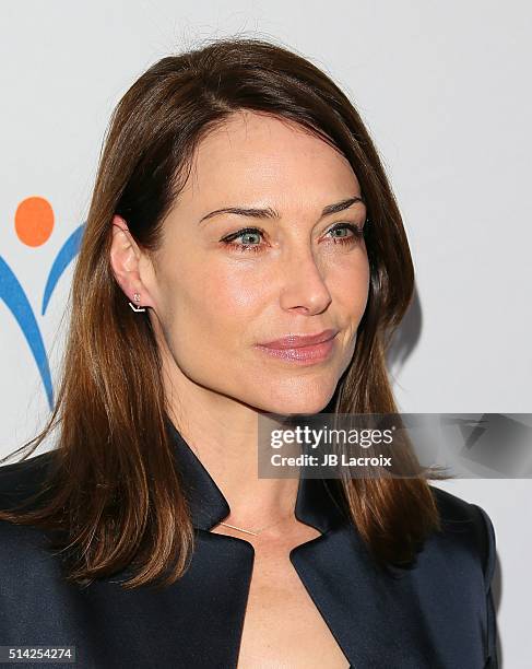 Claire Forlani attends the Venice Family Clinic Silver Circle Gala 2016 Honoring Brett Ratner And Bill Flumenbaum at The Beverly Hilton Hotel on...