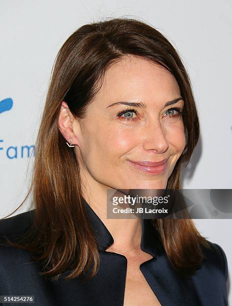 Claire Forlani attends the Venice Family Clinic Silver Circle Gala 2016 Honoring Brett Ratner And Bill Flumenbaum at The Beverly Hilton Hotel on...