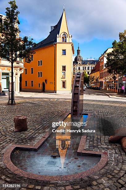 morning on kornmarkt in zwickau - zwickau stock pictures, royalty-free photos & images