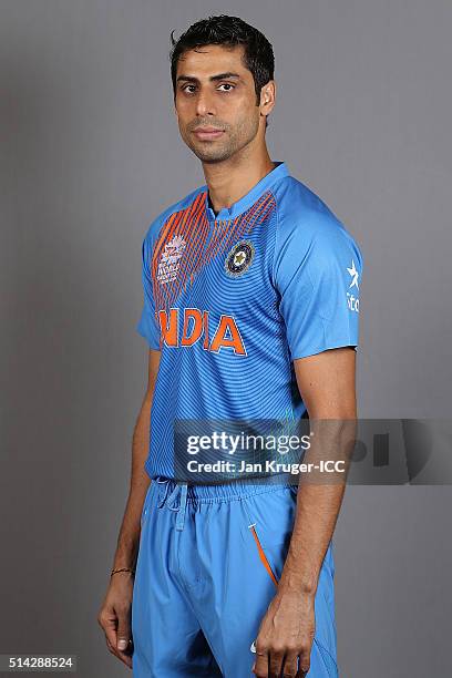 Ashish Nehra poses during the India Headshots session ahead of the ICC Twenty20 World Cup on March 8, 2016 in Kolkata, India.