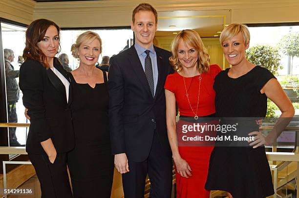 Sally Nugent, Carol Kirkwood, Dan Walker, Louise Minchin and Stephanie McGovern of BBC Breakfast attend the TRIC Awards at Grosvenor House Hotel at...