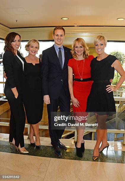 Sally Nugent, Carol Kirkwood, Dan Walker, Louise Minchin and Stephanie McGovern of BBC Breakfast attend the TRIC Awards at Grosvenor House Hotel at...