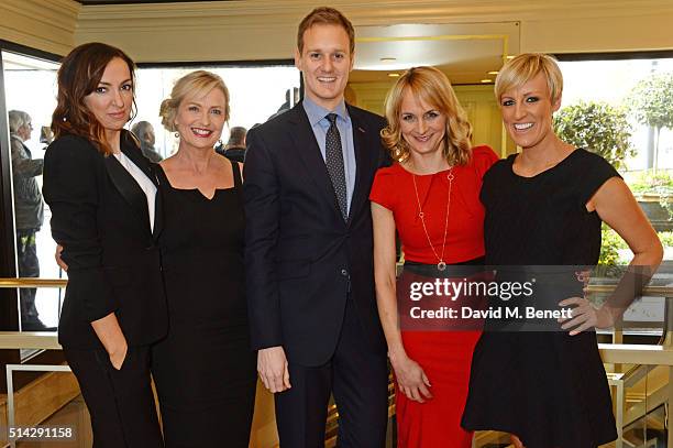 Sally Nugent, Carol Kirkwood, Dan Walker, Louise Minchin and Stephanie McGovern of BBC Breakfast attend the TRIC Awards at Grosvenor House Hotel at...