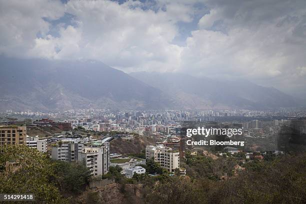 Clouds hang above Avila Mountain as seen from the offices of Knossos Asset Management in Caracas, Venezuela, on Wednesday, March 2, 2016. When...