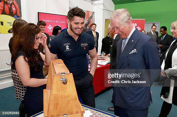 Prince Charles, Prince of Wales meets bee keeper Peter Higgs at the Prince's Trust at the Prince's Trust Centre in Kennington on March 8, 2016 in...