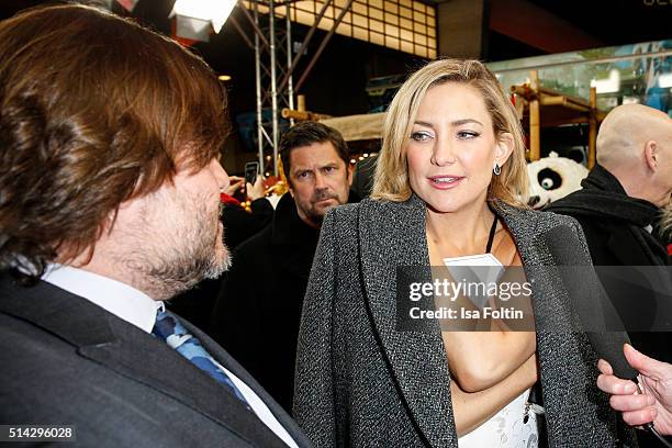 Jack Black and Kate Hudson attend the 'Kung Fu Panda 3' German Premiere at Zoo Palace on March 02, 2016 in Berlin, Germany.