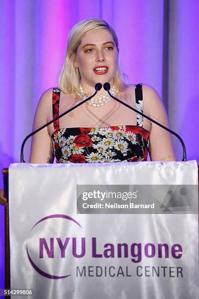 Georgia Ford speaks onstage at NYU Langone Medical Center's 2016 FACES Gala on March 7, 2016 in New York City.