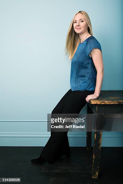 Actress Hope Davis is photographed for TV Guide Magazine on January 16, 2015 in Pasadena, California.