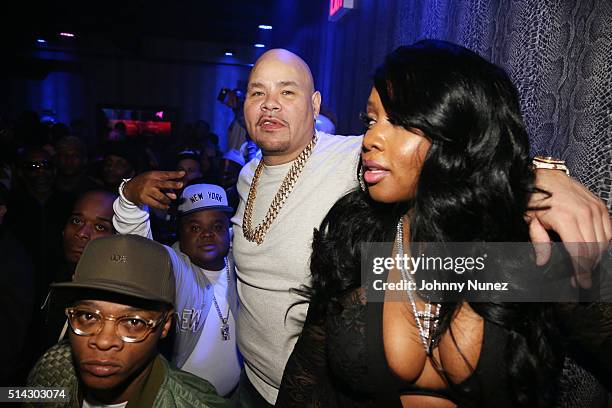 Papoose, Fred The Godson, Fat Joe, and Remy Ma attend the Fat Joe & Remy Ma Release Party at Club Aces on March 7, 2016 in New York City.