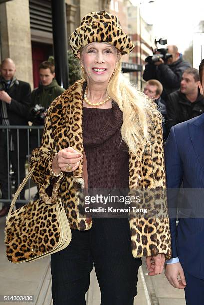 Lady Colin Campbell attends the TRIC Awards 2016 at Grosvenor House Hotel at The Grosvenor House Hotel on March 8, 2016 in London, England.
