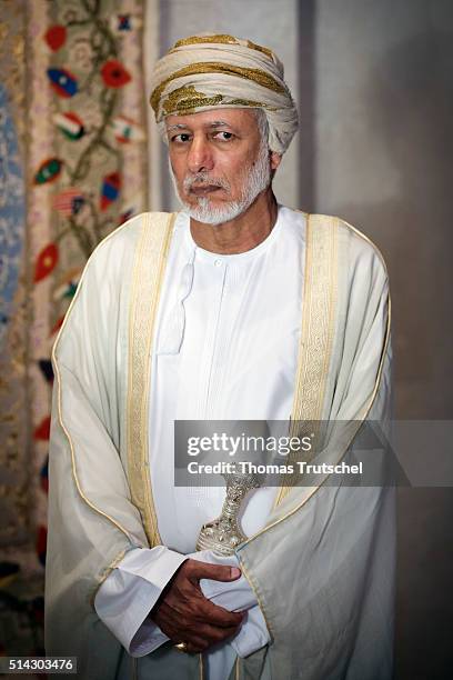 March 08: Omani Foreign Minister Yussef bin Alawi bin Abdullah speaks to the media after a meeting with German Foreign Minister Frank-Walter...