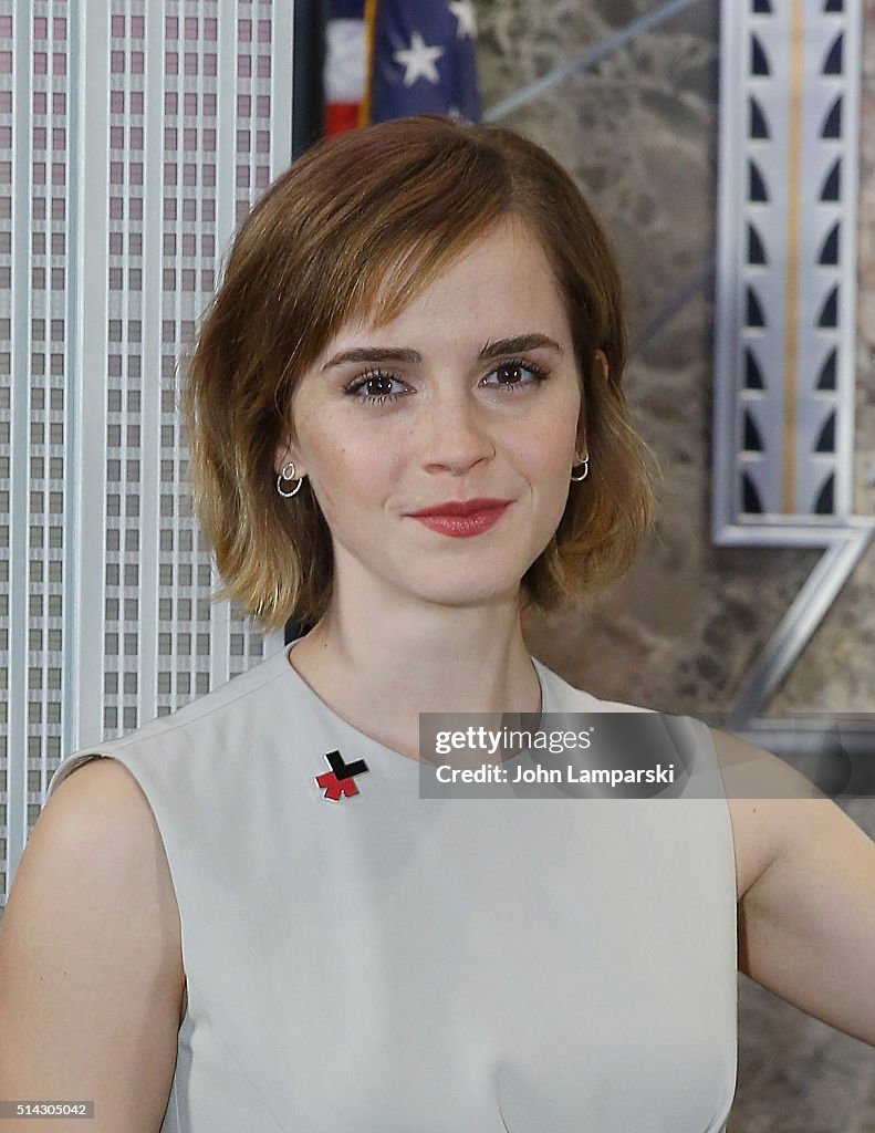 Emma Watson & Chirlane McCray Light The Empire State Building For International Women's Day and The Launch Of HeForShe Arts Week