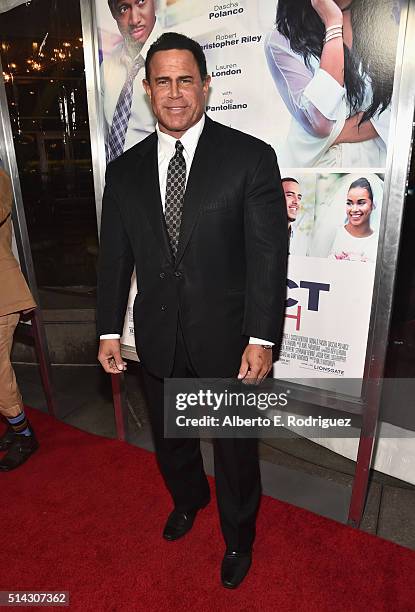 Actor Keith Middlebrook attends the premiere of Lionsgate's 'The Perfect Match' at ArcLight Hollywood on March 7, 2016 in Hollywood, California.