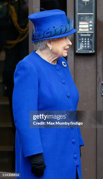 Queen Elizabeth II departs after visiting The Prince's Trust Centre in Kennington to mark the 40th anniversary of The Prince's Trust on March 8, 2016...