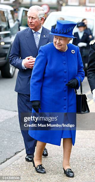 Queen Elizabeth II and Prince Charles, Prince of Wales visit The Prince's Trust Centre in Kennington to mark the 40th anniversary of The Prince's...