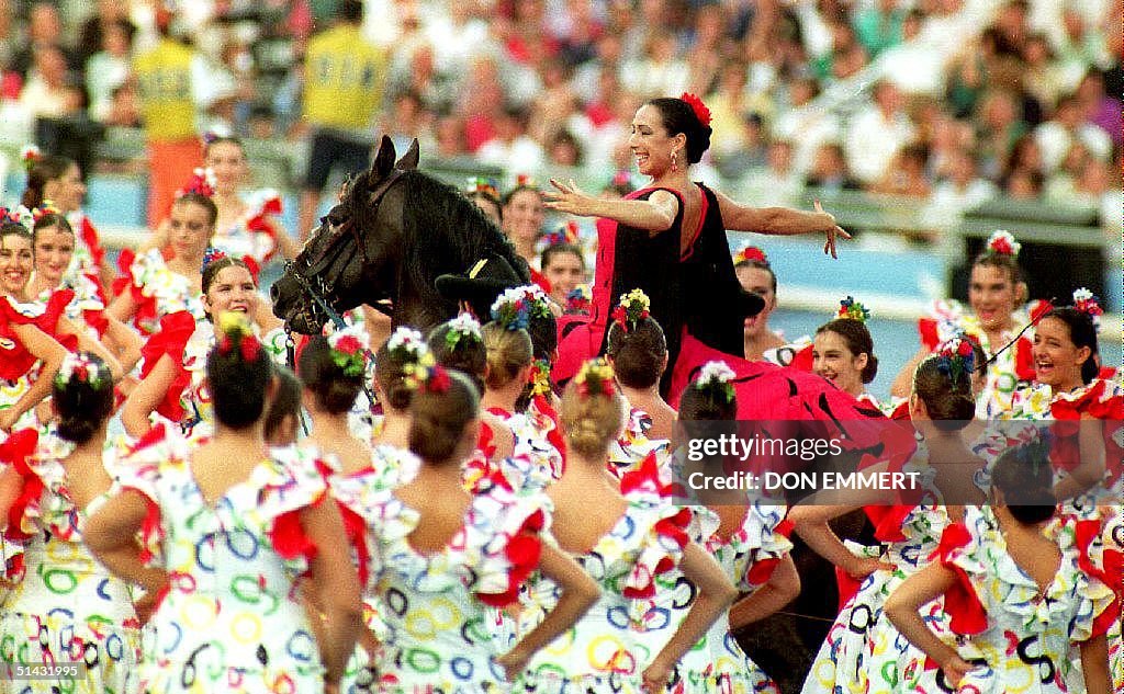 Flamenco dancer Cristina Hoyos rides a horse 25 Ju