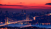Bosphorus Bridge during the sunset, Istanbul