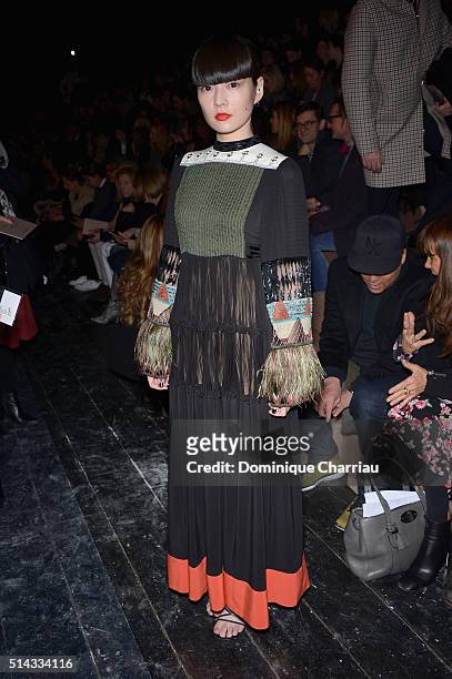 Akimoto Kozue attends the Valentino show as part of the Paris Fashion Week Womenswear Fall/Winter 2016/2017 on March 8, 2016 in Paris, France.