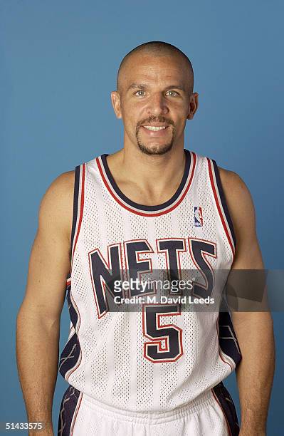 Jason Kidd of the New Jersey Nets poses for a portrait during NBA Media Day on October 4, 2004 in East Rutherford, New Jersey. NOTE TO USER: User...