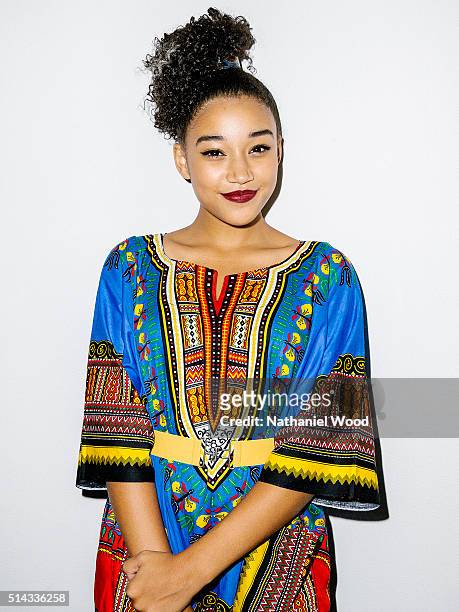 American actress Amandla Stenberg is photographed for Teen Vogue Magazine on August 4, 2015 in Los Angeles, California.